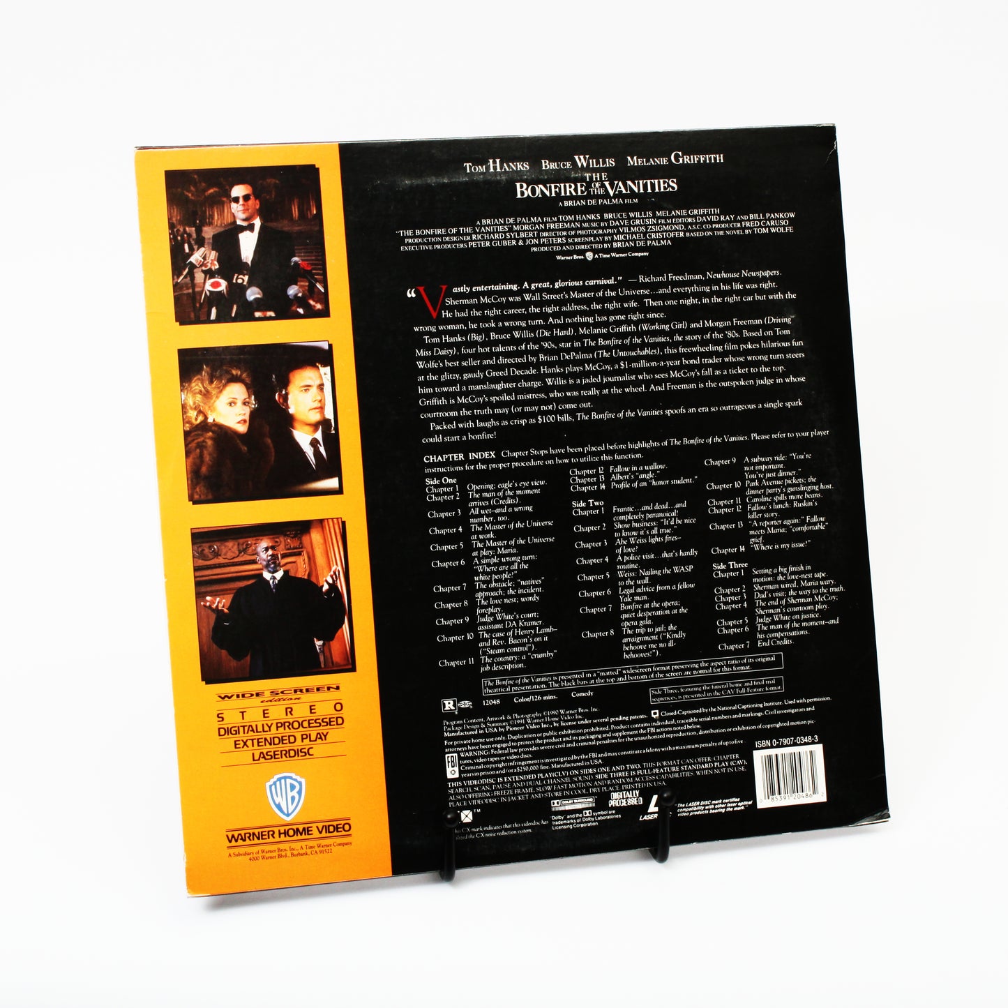 The Bonfire of The Vanities - Laser Disc