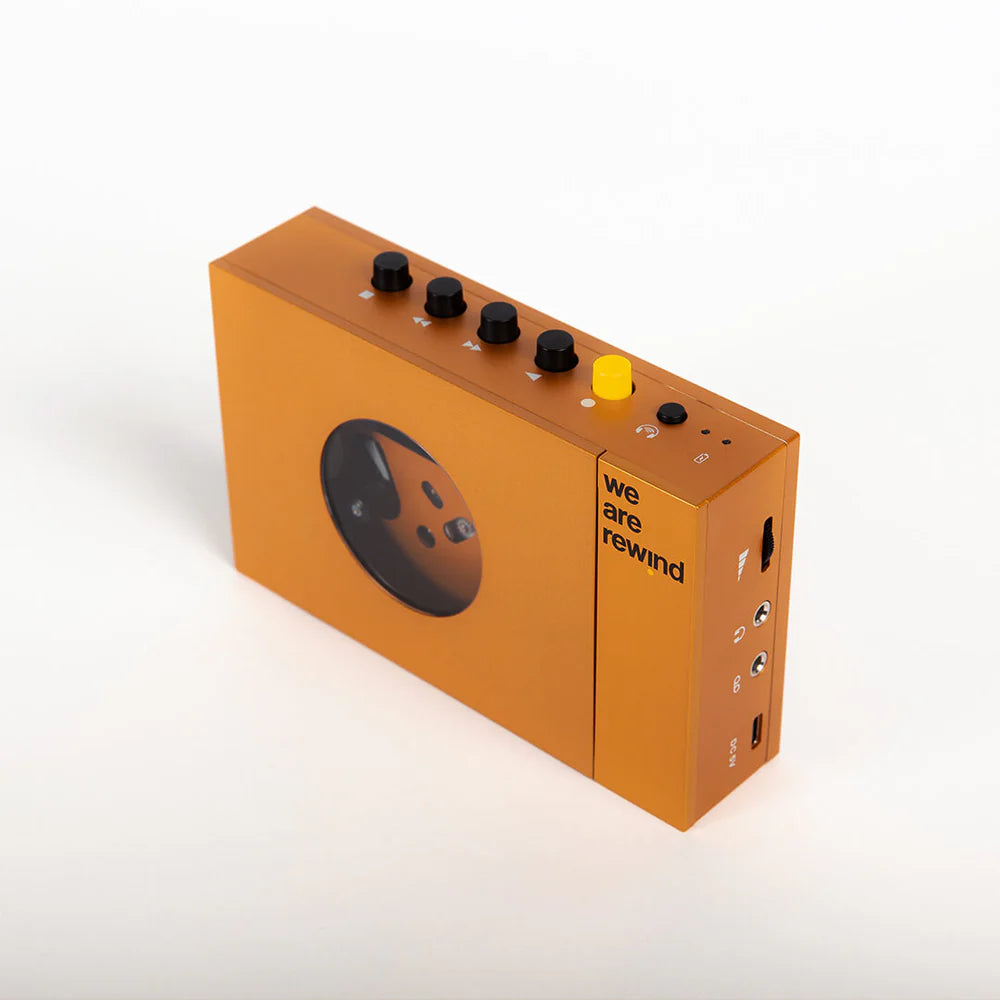WE ARE REWIND SERGE (ORANGE) PORTABLE CASSETTE PLAYER